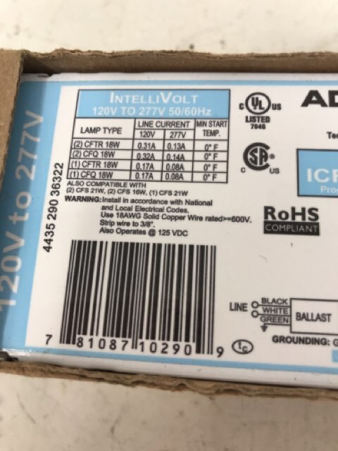 Philips Advance CFL Ballast Programmed Start 21W ICF-2S18-H1-LD-K