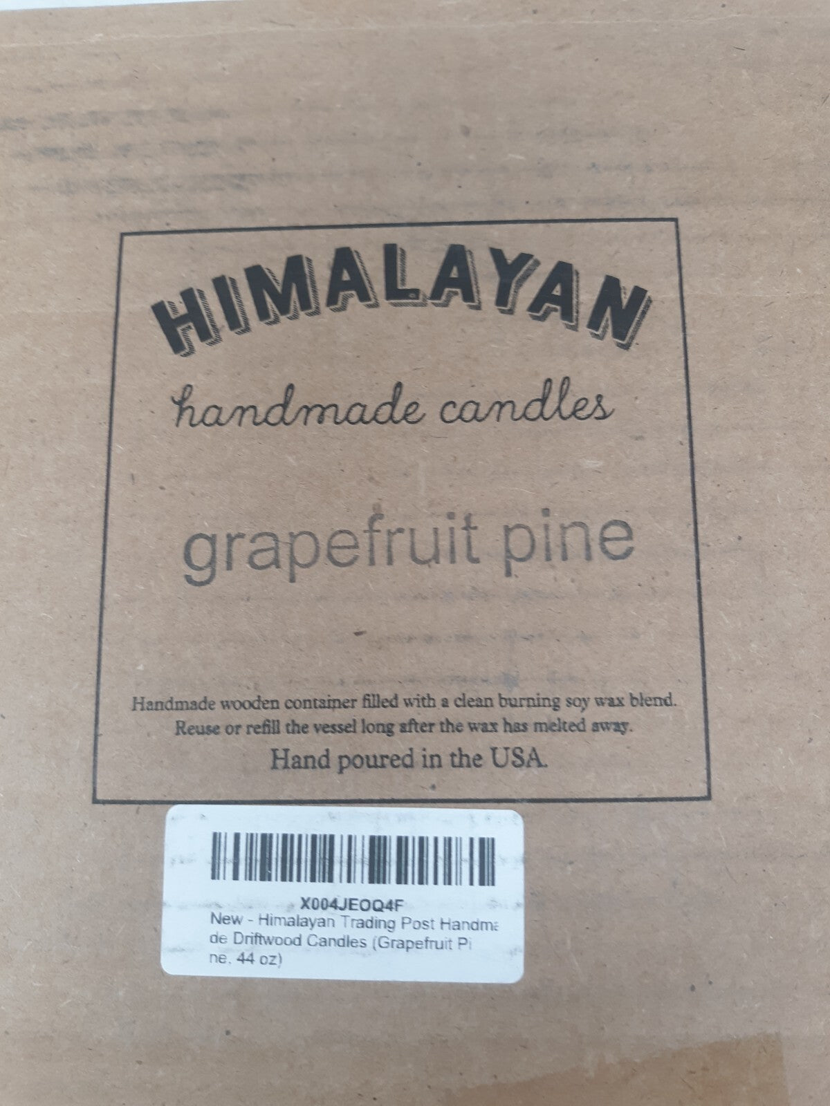Himalayan Trading Post Handmade Driftwood Candle 44oz Grapefruit Pine