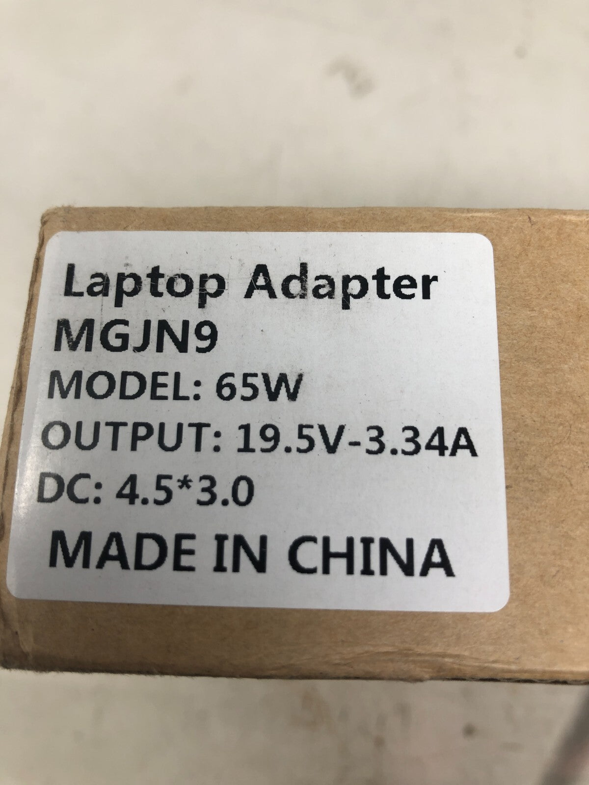 MGJN9 65w AC Power Adapter with Cable for Dell