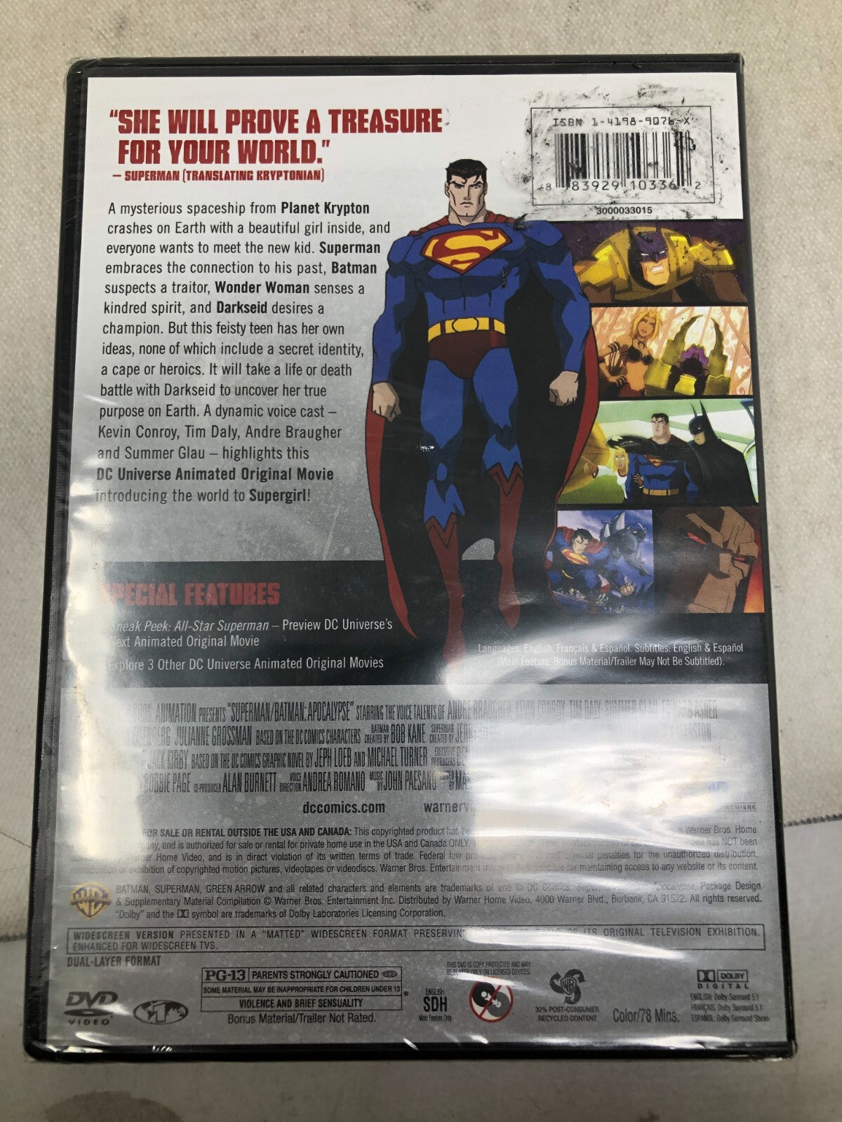Superman / Batman: Apocalypse (DVD, 2010)