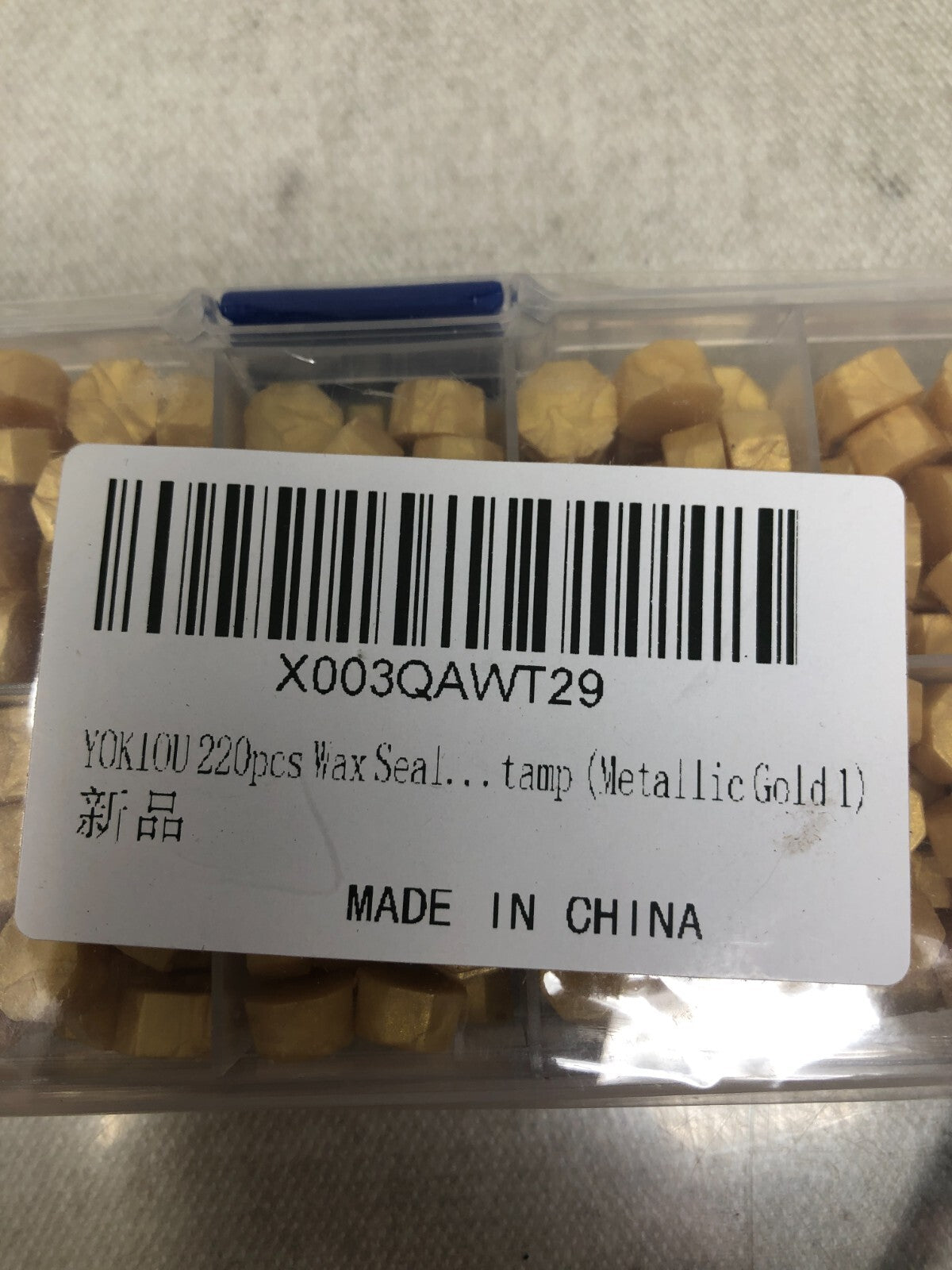YOKIOU 220pcs Wax Sealing Beads Metallic Gold Sealing Wax for Wax Seal Stamp