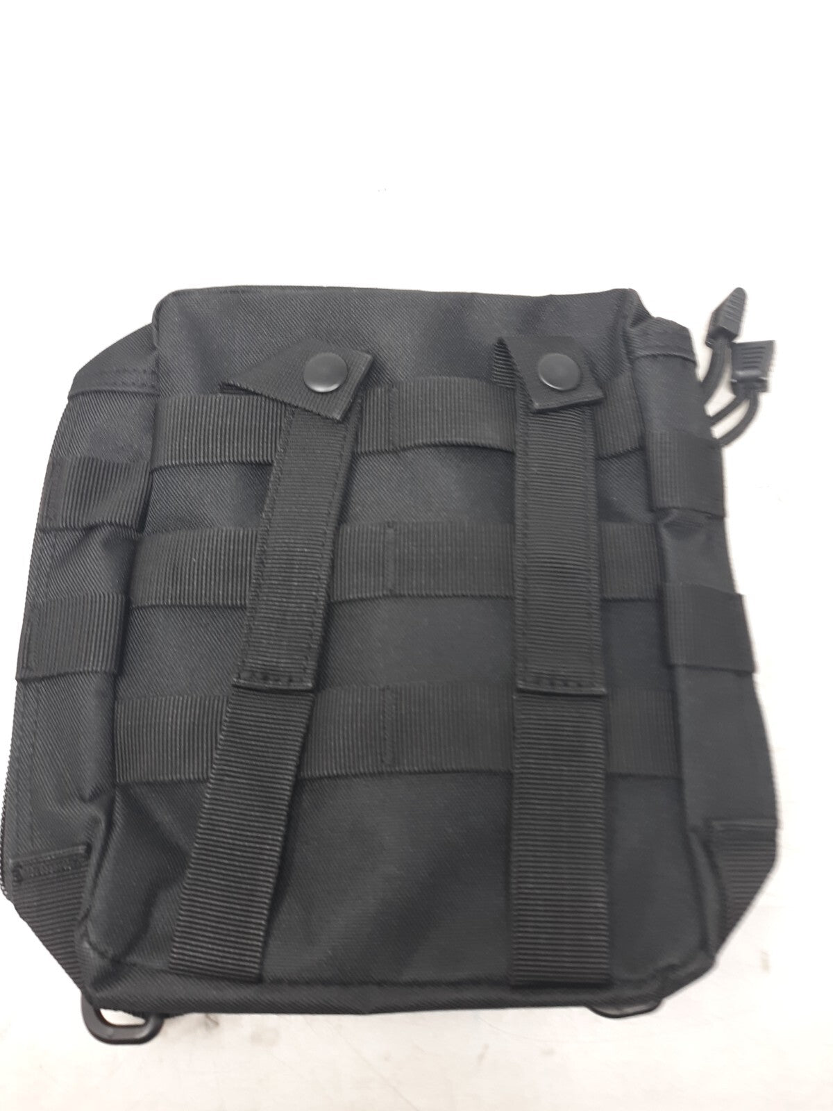 Tactical Molle Utility Pouch EDC Bag w/ USA Flag Patch Black Zippered Organizer