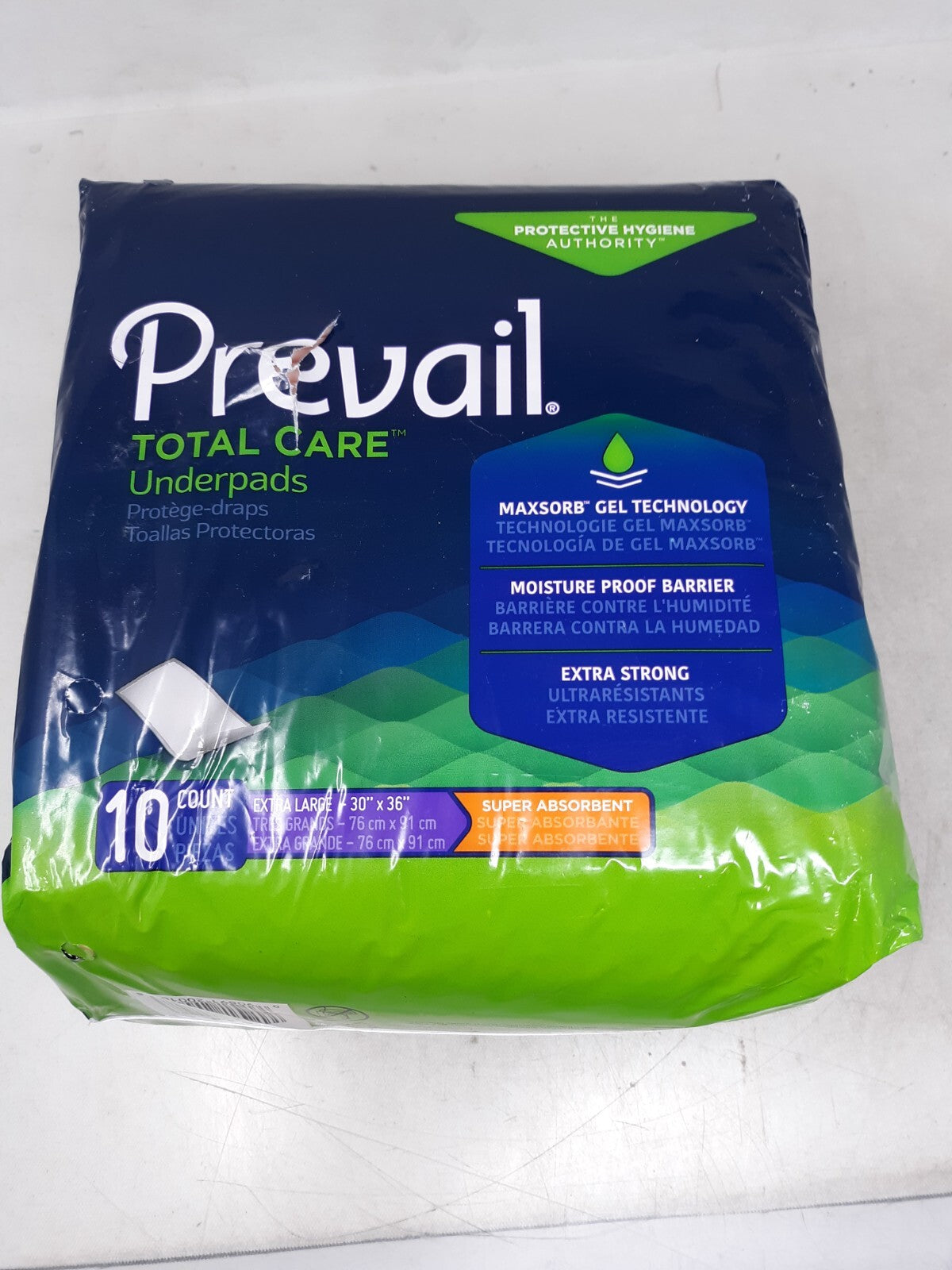 Disposable Underpad Prevail Polymer Heavy Absorbency - 20 Count (PV-410)