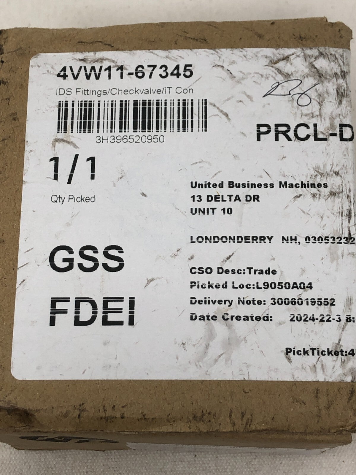 HP IDS Fittings Check Valve Service HPA437121 4VW11-67345