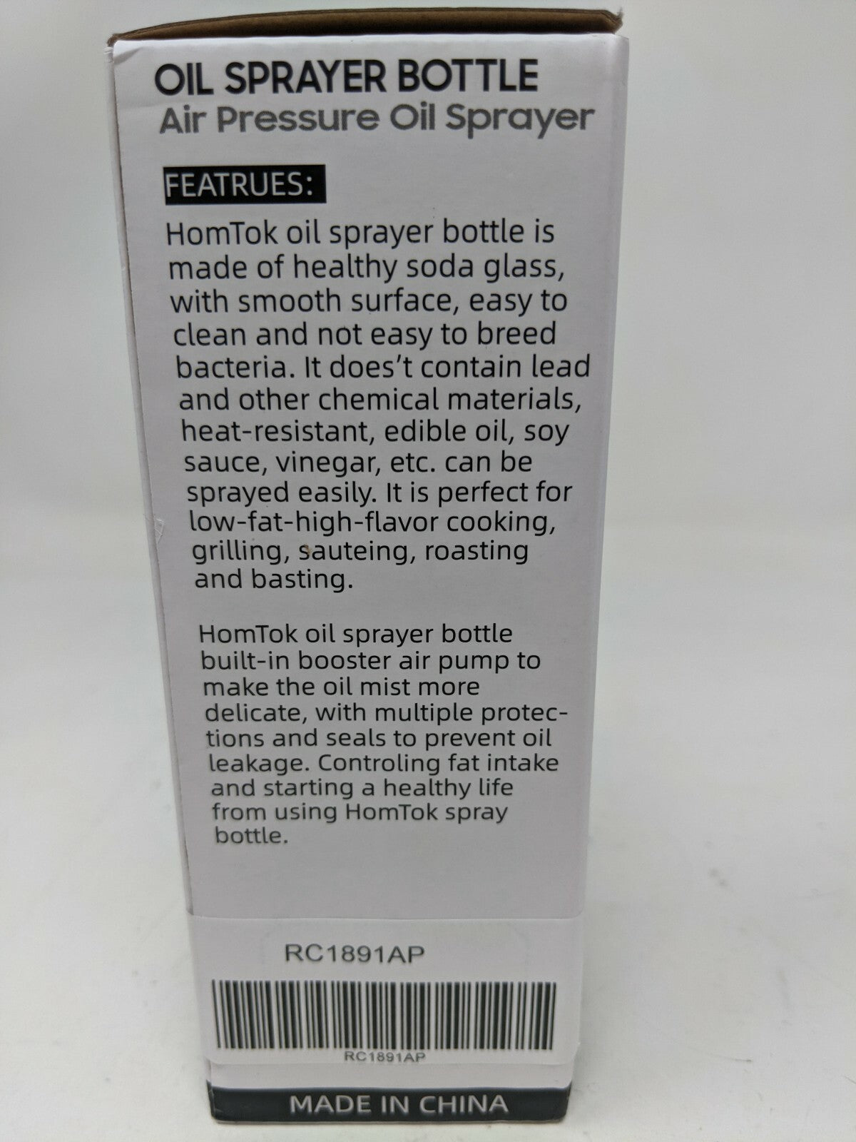 HomTok Oil Sprayer Bottle