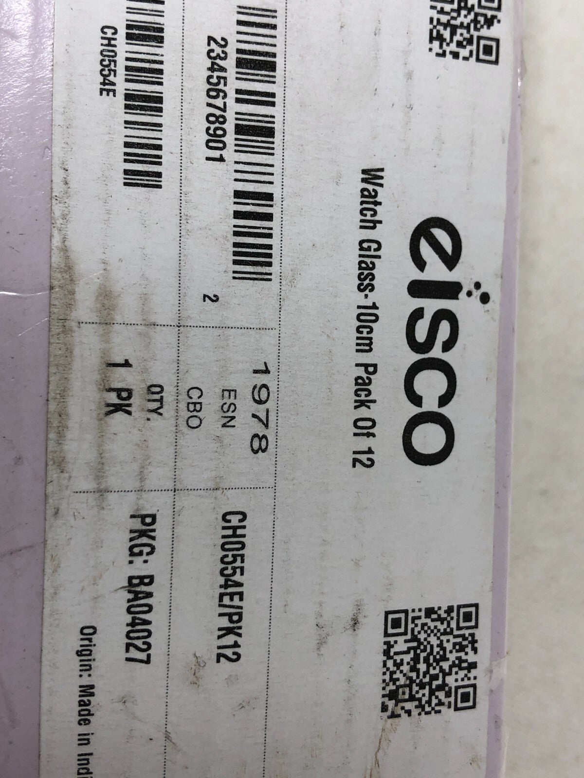 Eisco Labs Watch Glass (Beaker Cover), 4 in /  10cm, Pack of 12