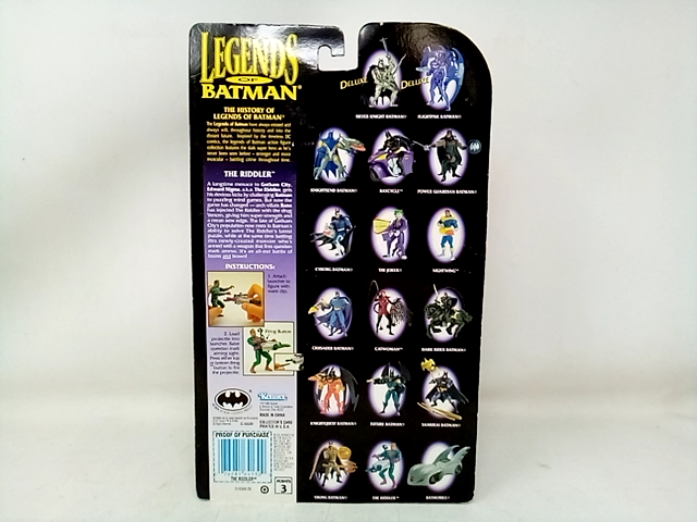 1995 KENNER LEGENDS OF BATMAN SERIES THE RIDDLER 5" ACTION FIGURE