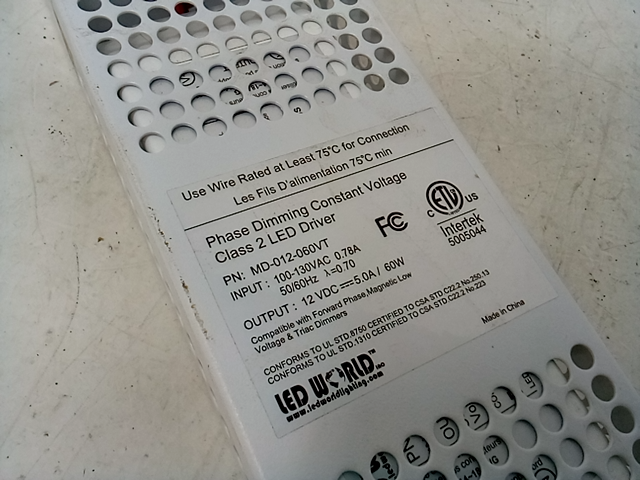 LED World MD-012-060VT Phase Dimming Constant Voltage Class 2