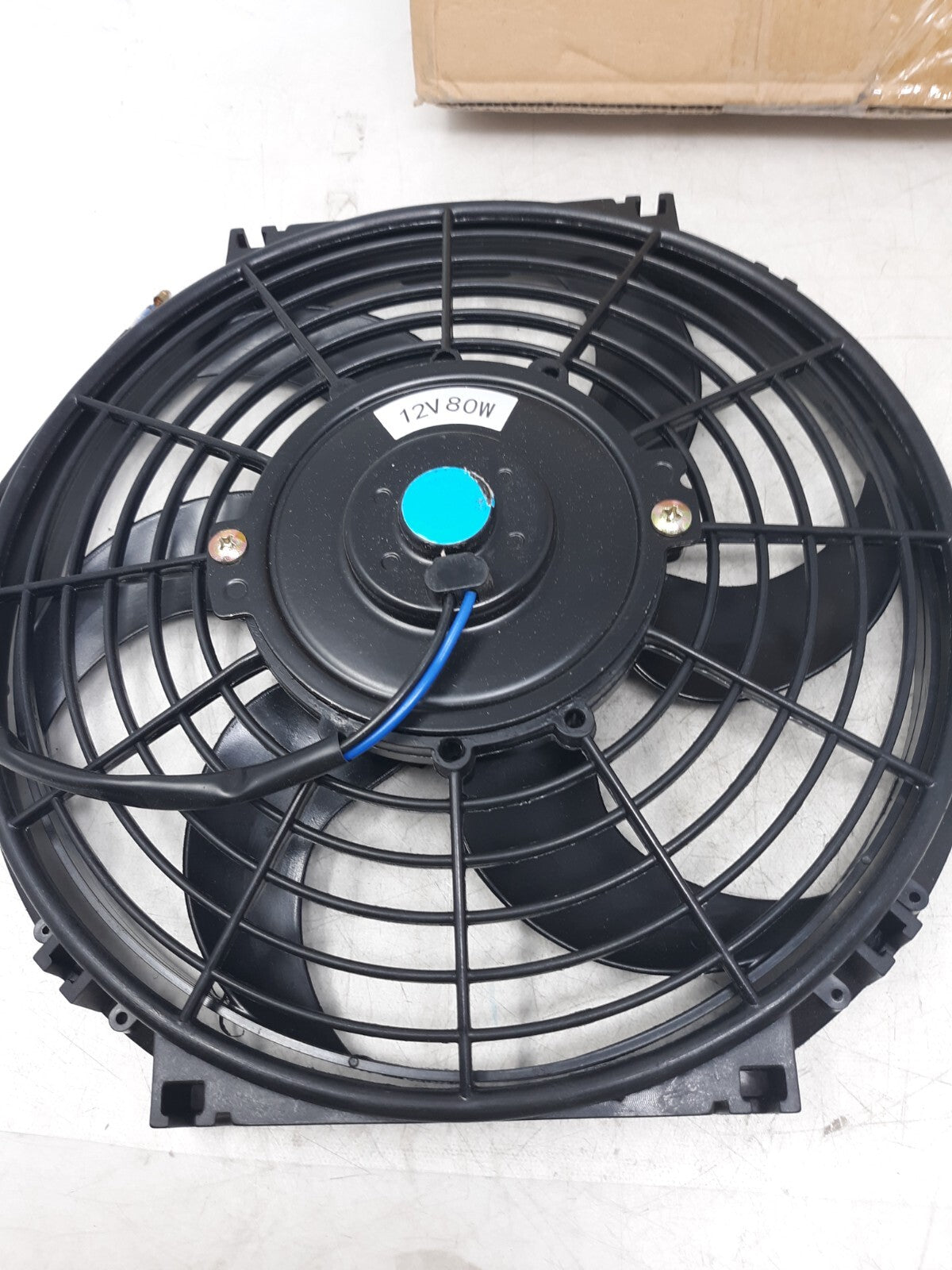 12V 80W Universal Electric Radiator Cooling Fan w/ Mount Kit 10" Slim Design