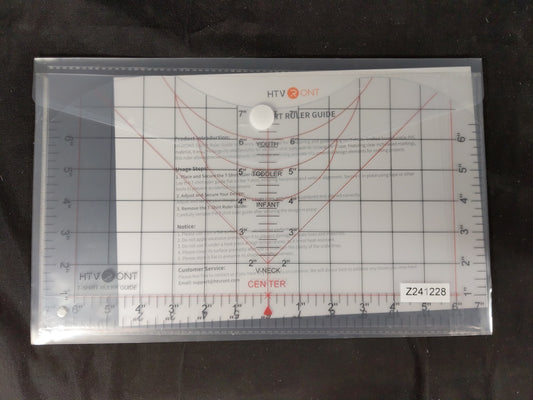 T-shirt Ruler Guide Tshirt Measurement Tool for Heat Press in HTV Vinyl All-in-1
