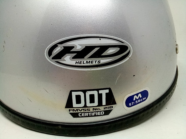 HD Helmets DOT FMVSS No. 218 Certified Medium Silver Helmet