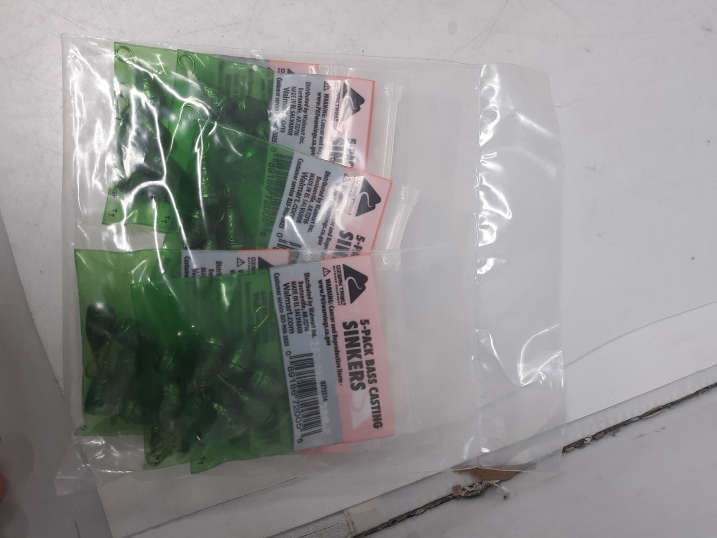 Ozark Trail Bass Casting Sinkers 1/4 oz – Lot of 24 Packs (120 Total Weights) OZ