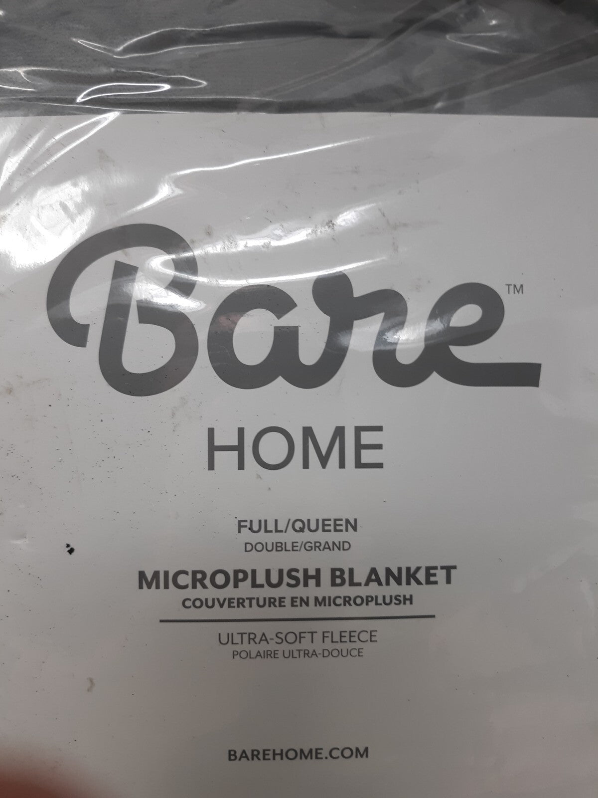 Bare Home Microplush Fleece Blanket - Grey