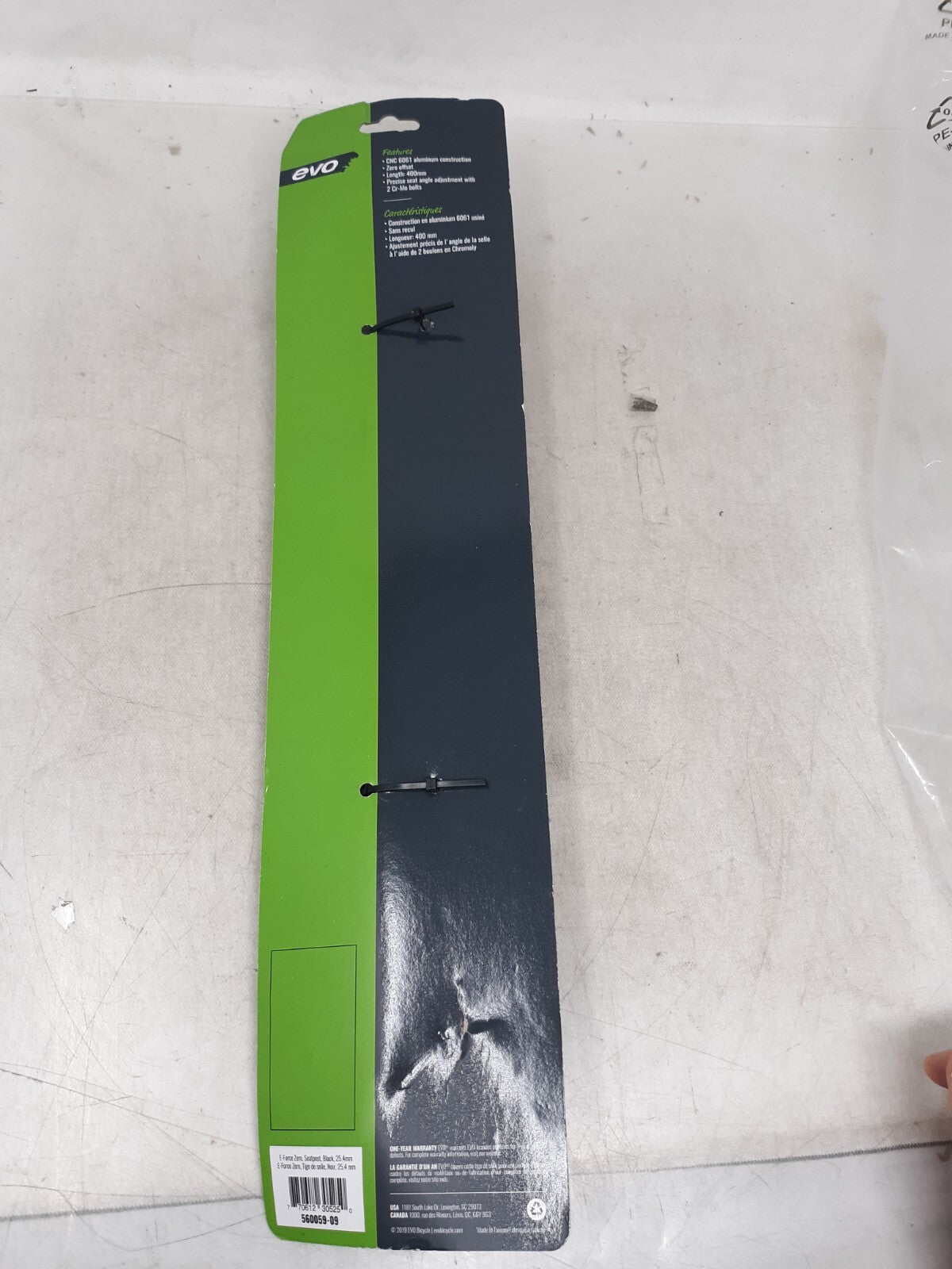 EVO E-Force Zero Seatpost Black 25.4mm - 560059-09