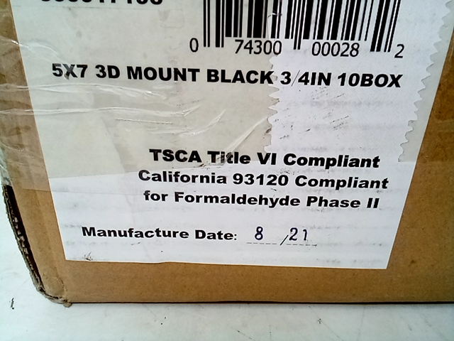 Fuji Film 5x7 3D Mount Black 3/4" 10 Pack 600017195