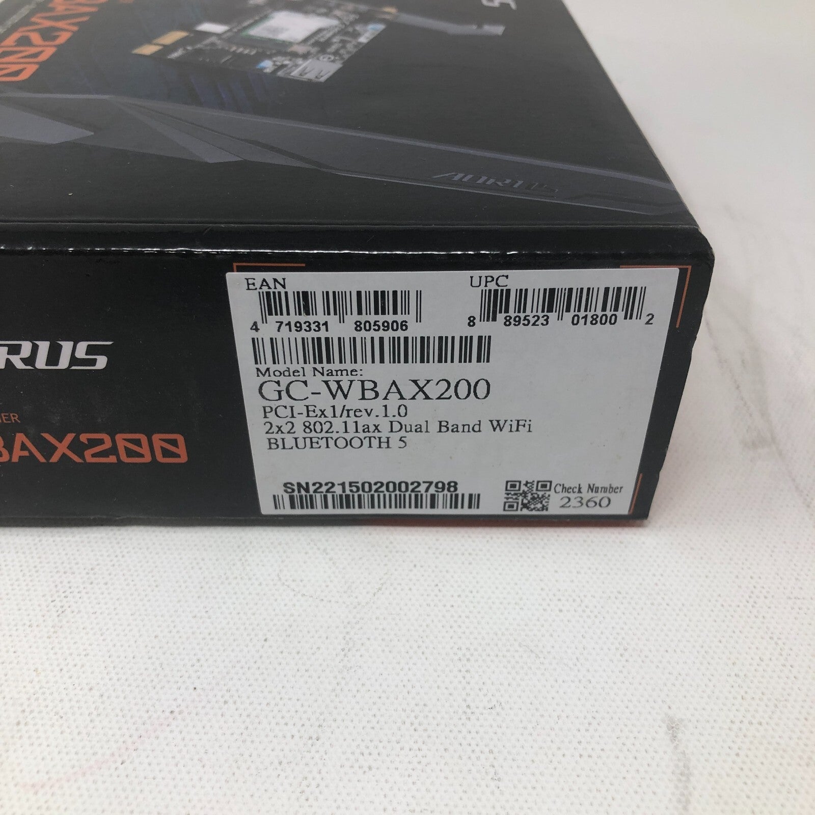 Aorus Dual Band WiFi Expansion Card: GC-WBAX200