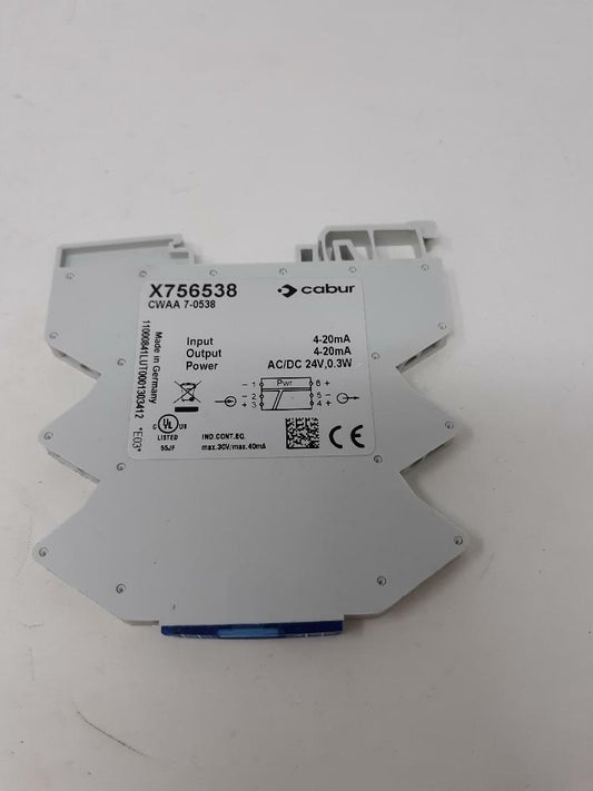 Cabur / X756538 / Analog Signal Converter, 4-20 Ma Input,4-20 Ma