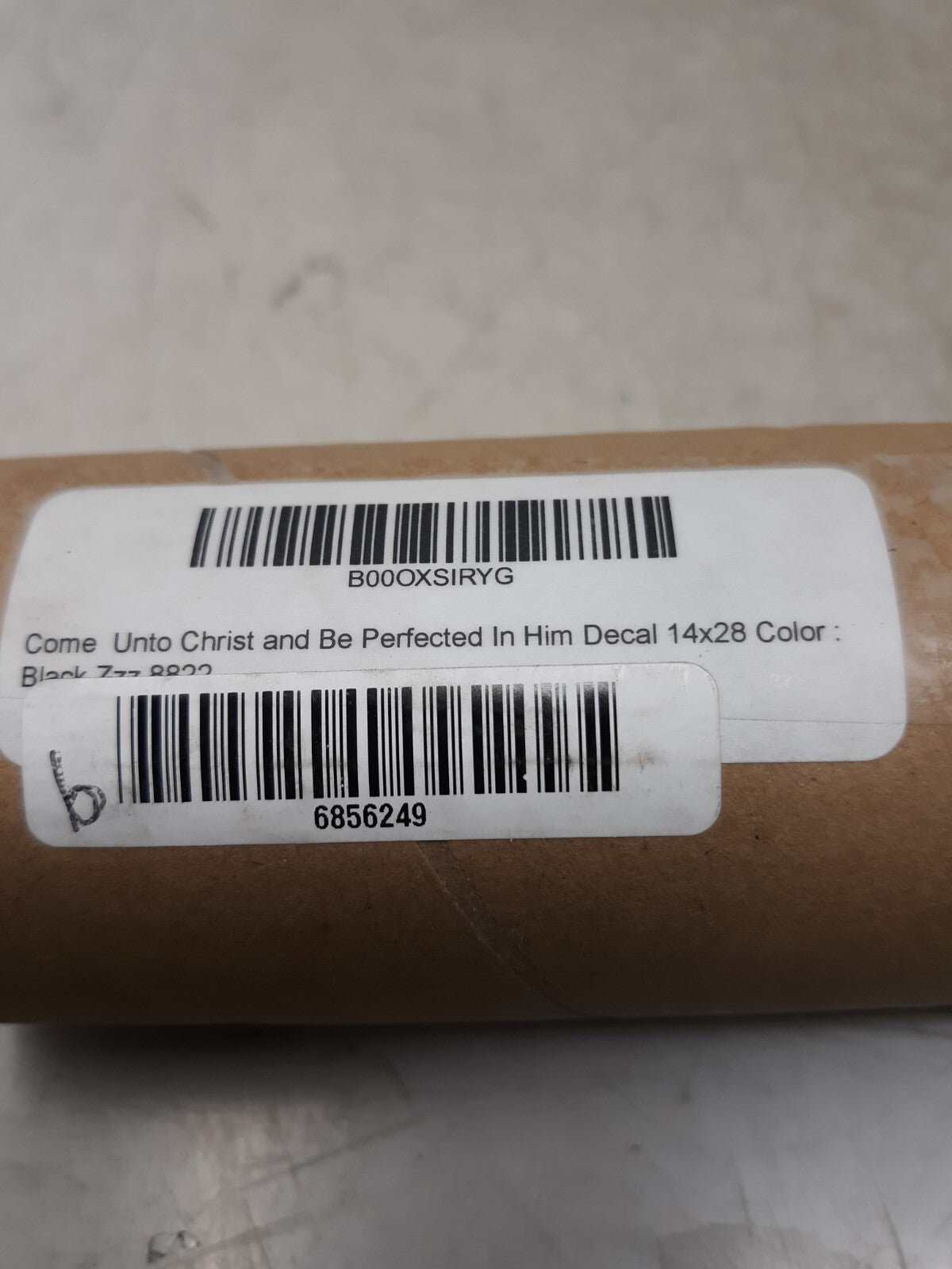 "Come unto Christ and be Perfected in him." Living Room Vinyl Sticker 14x 28