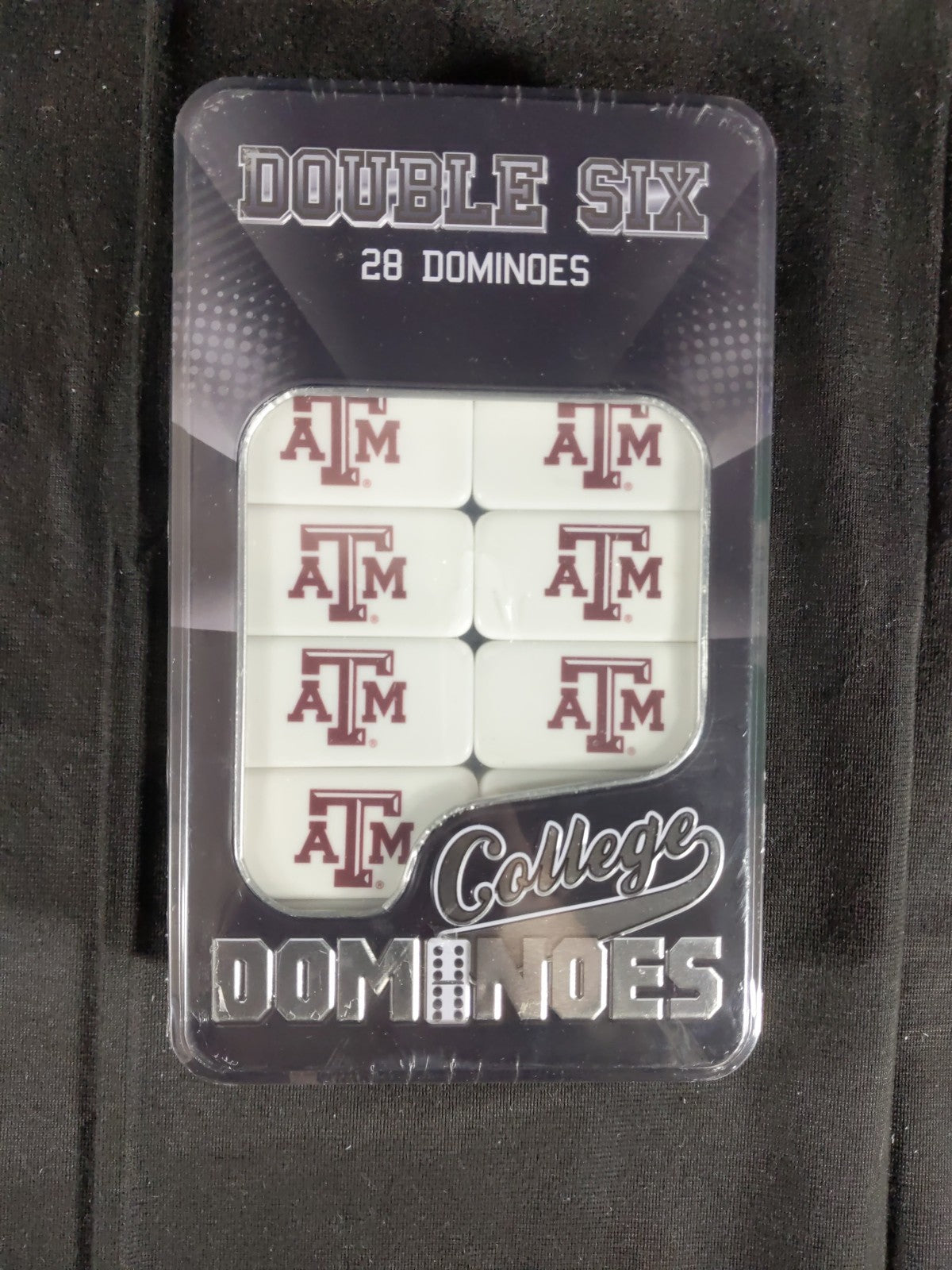 Collectible Double Six 28 Piece College Edition DOMINOES Texas A&M