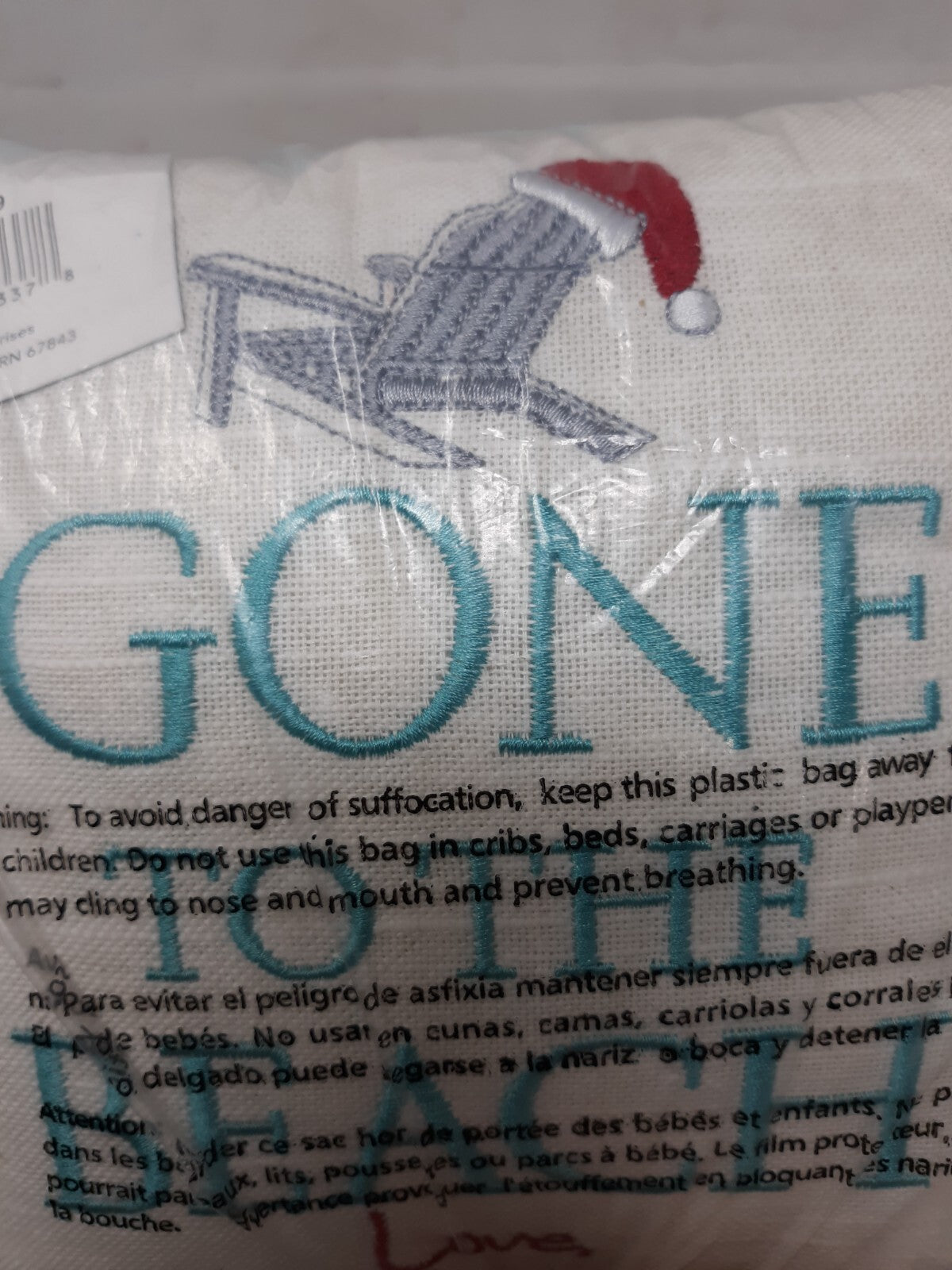 C&F Home 10" x 10" Christmas Gone to The Beach Love Santa Small