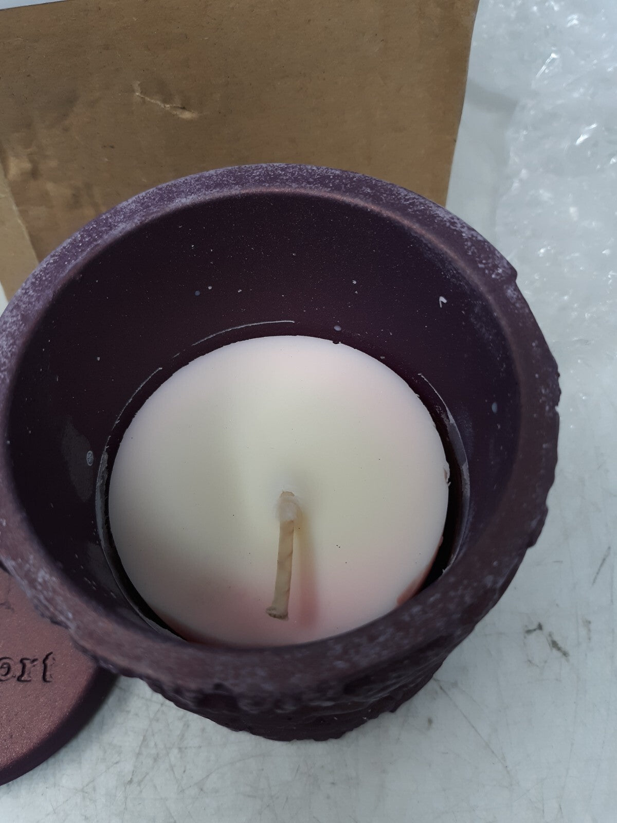 Candellana Candles Candlefort Candles Concrete Tranquility Violet, Scent: Orient