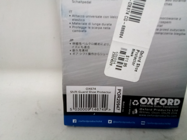 Oxford Shift Guard Shoe Protector, Black, Black, Size One Size