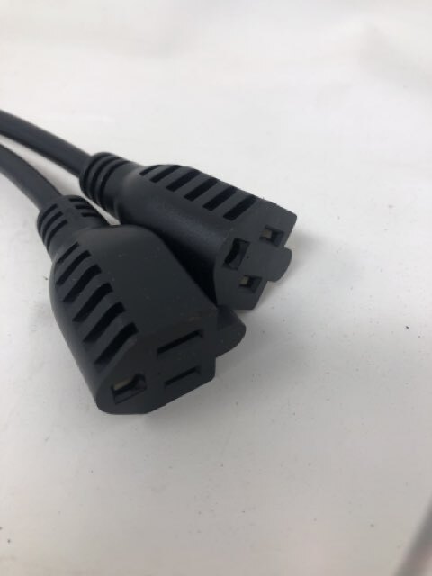 Cables to Go 1-to-2 Power Cord Splitter - Black - 14