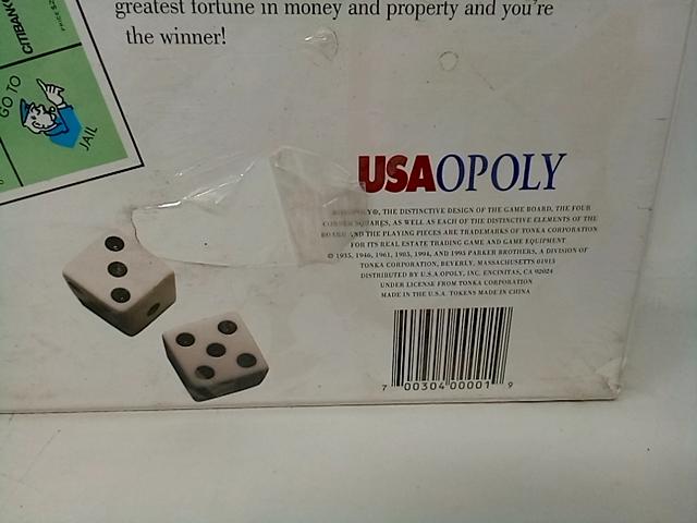 1998 New York City Collectors Monopoly