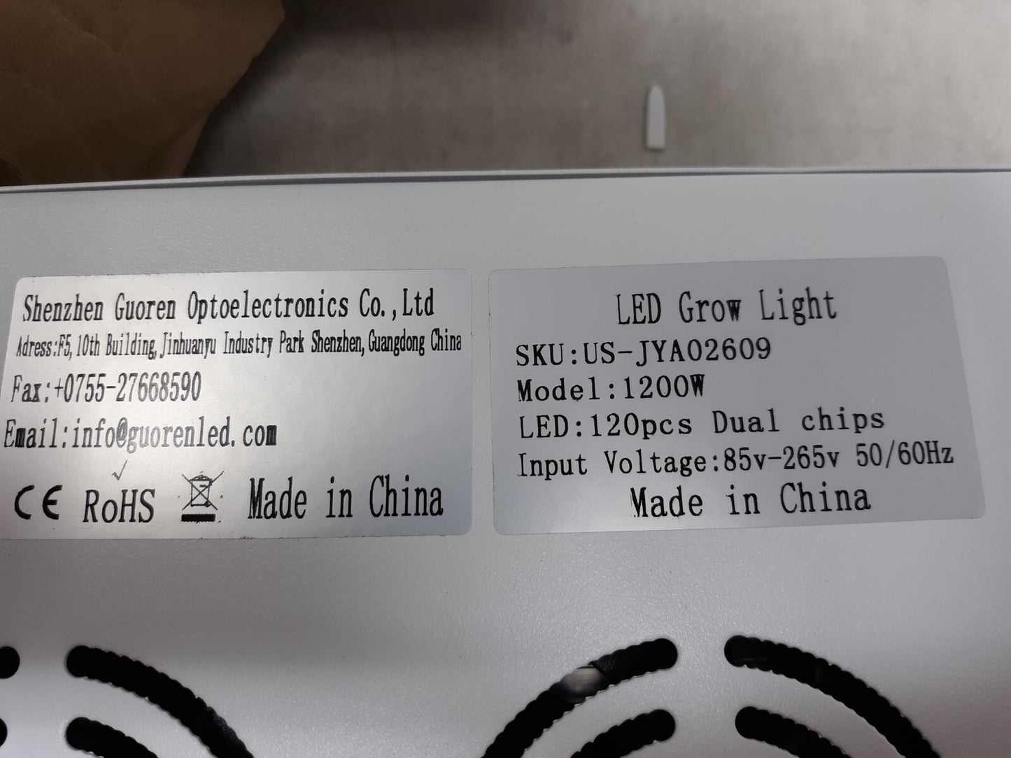 1200W LED Grow Lights 12X9IN Coverage Full Spectrum Grow Lamp