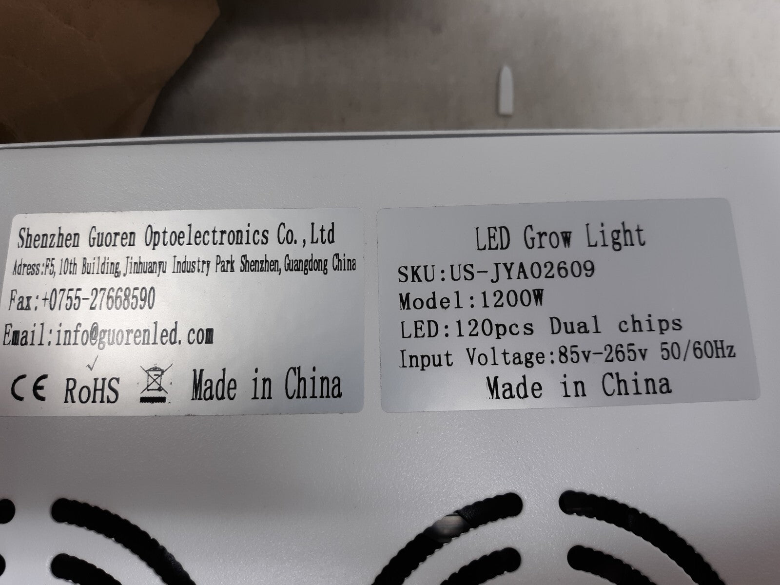 1200W LED Grow Lights 12X9IN Coverage Full Spectrum Grow Lamp
