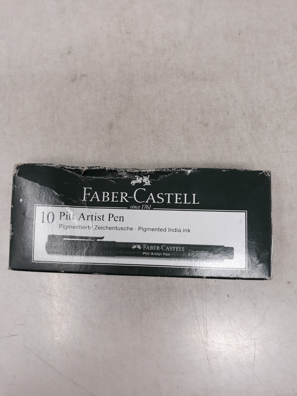 Faber-Castell Pitt Artist Pen Black India Ink - Box of 10 Pens