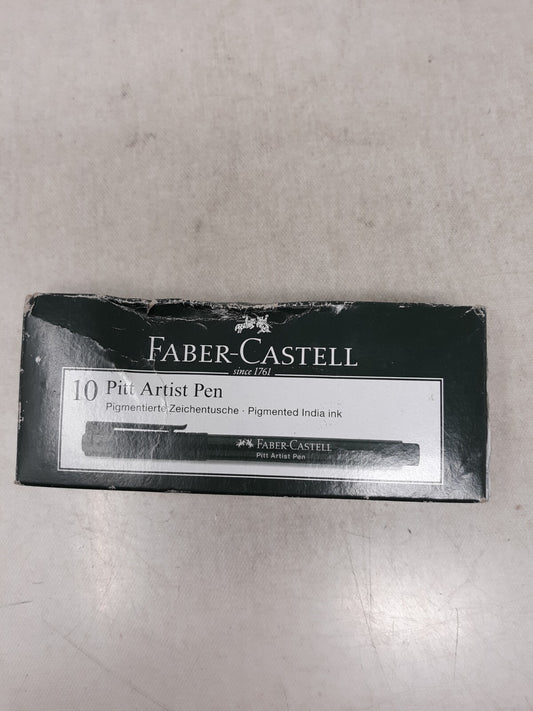Faber-Castell Pitt Artist Pen Black India Ink - Box of 10 Pens