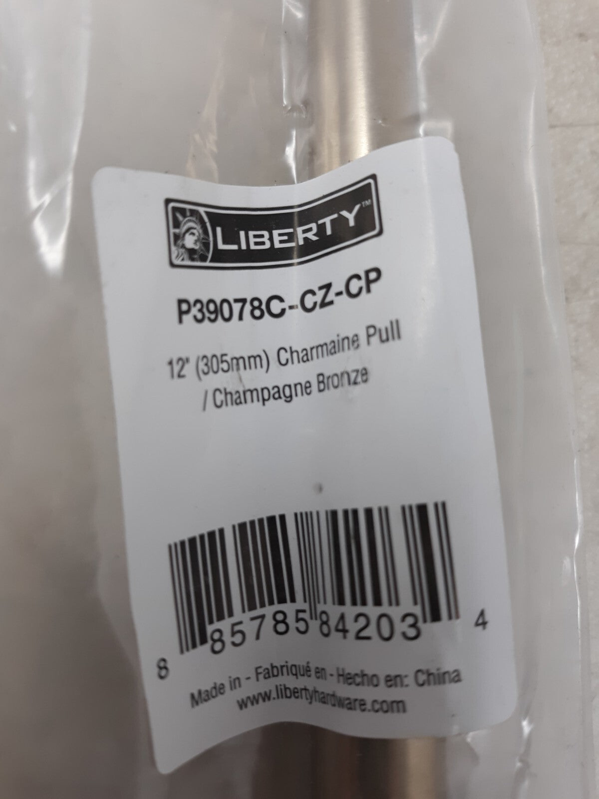 Cabinet Drawer Bar Pull 12 in Durable Sturdy Metal Classic Champagne Bronze