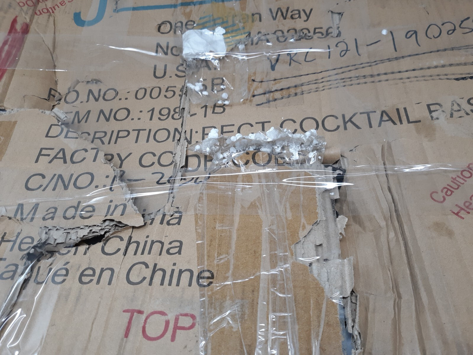 Compass Clear Modern Glass Rectangle 48" Cocktail Base