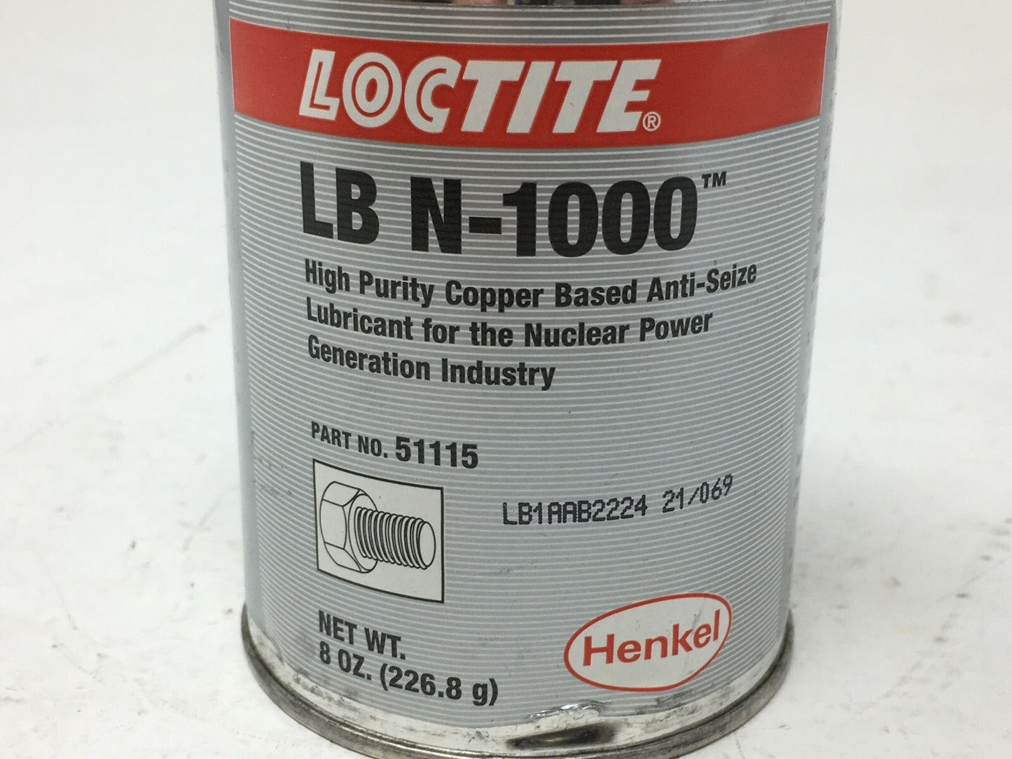 Loctite LB N-1000 MPN 51115 copper based Anti Seize lubricant 8 Oz