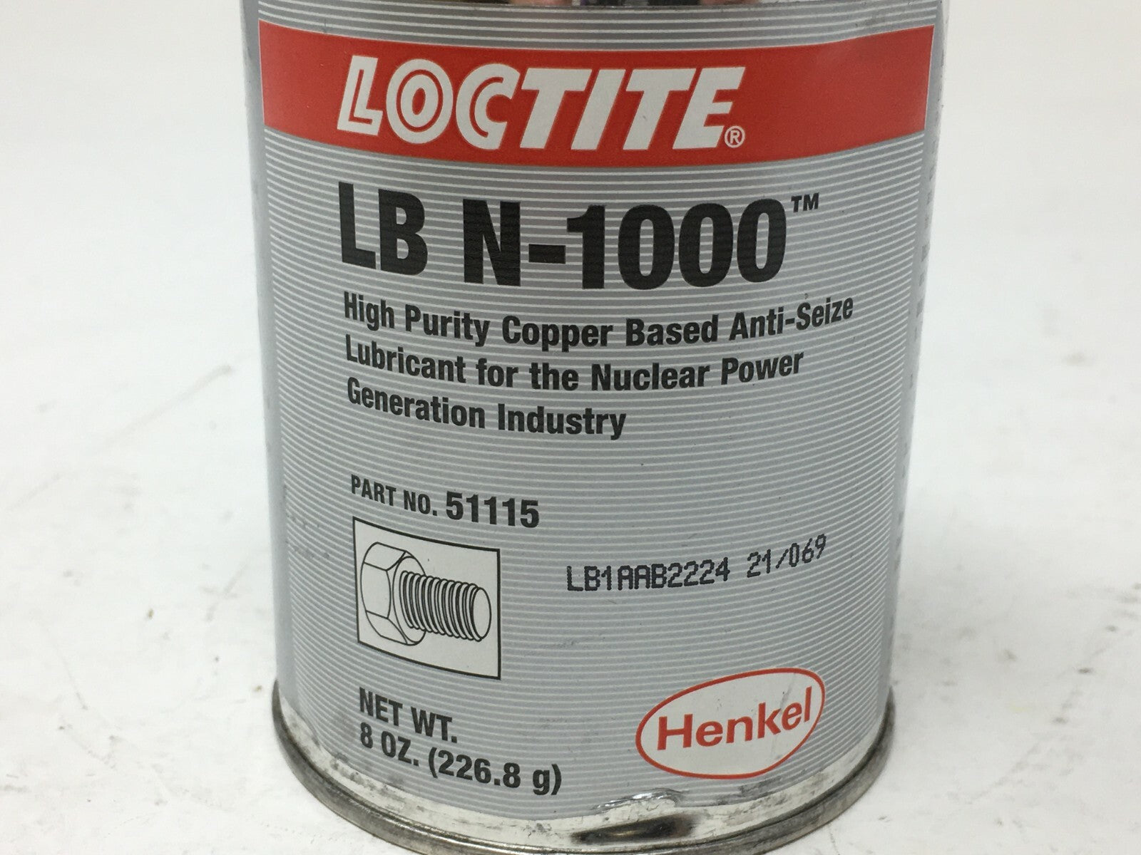 Loctite LB N-1000 MPN 51115 copper based Anti Seize lubricant 8 Oz