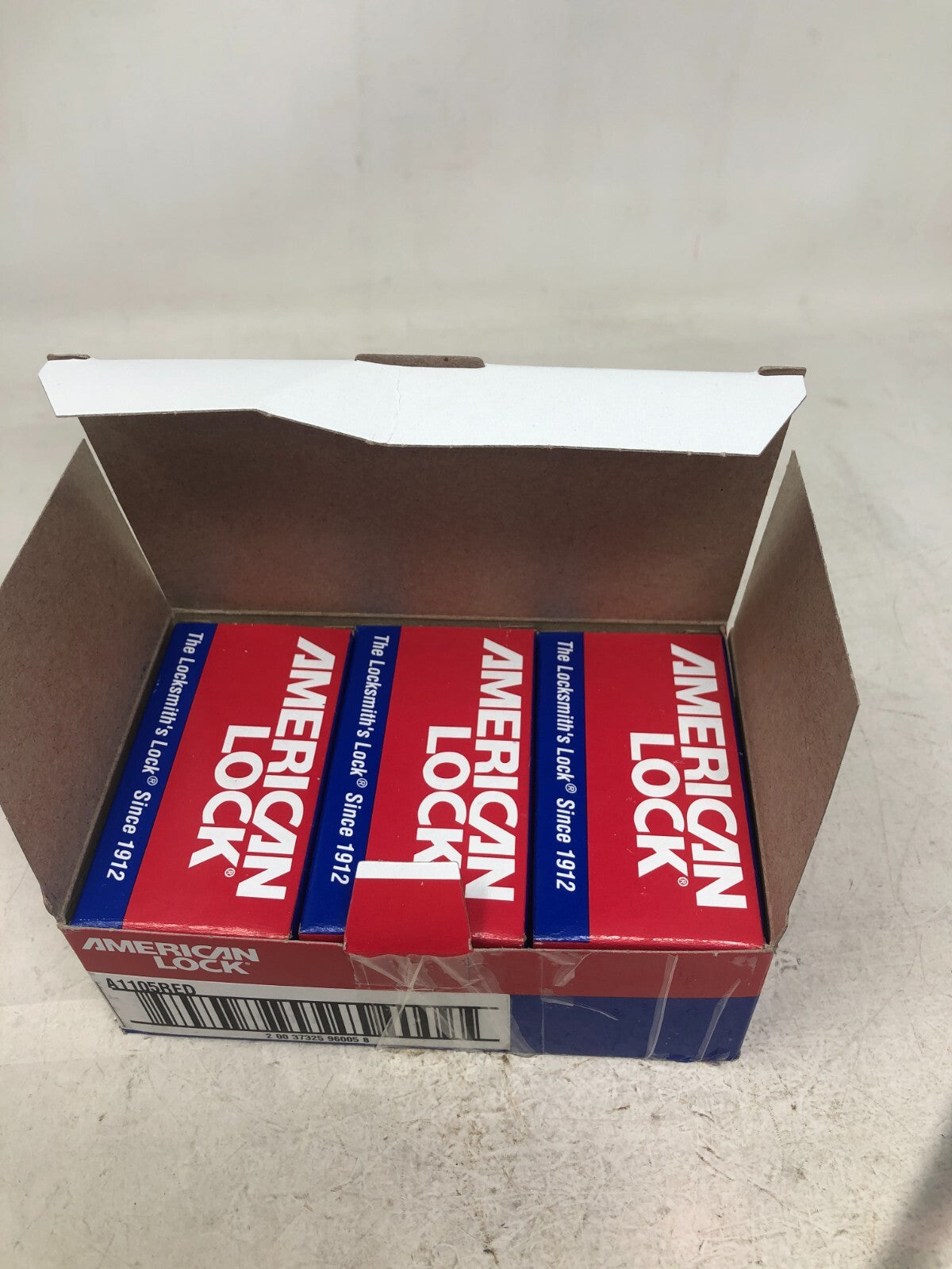 AMERICAN LOCK A1105RED Lockout Padlock,KD,Red,1-7/8"H PK 6