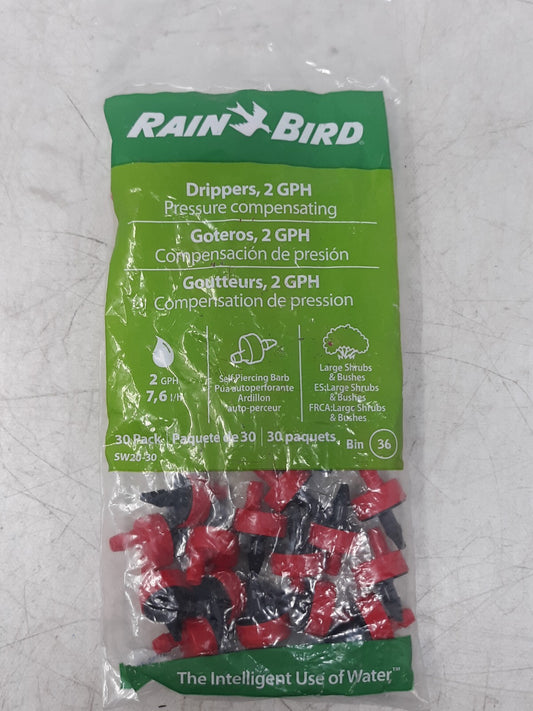 Rain Bird SW20-30 2 GPH Pressure Compensating Drippers 30-Pack Self-Piercing Bar