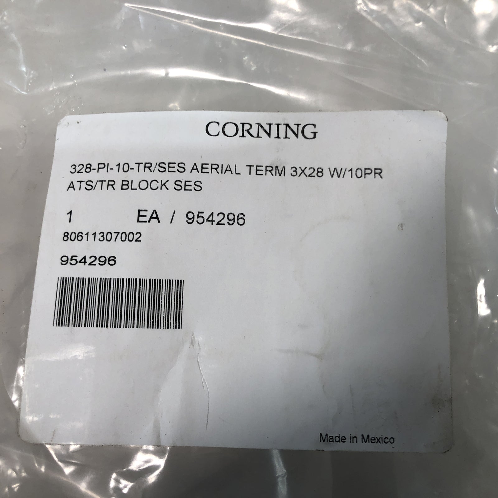 Corning 328-PI-10-TR/SES Aerial Terminal Block - 3 X 28 W/10PR - 954296