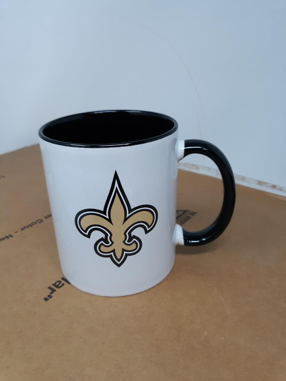 New Orleans Saints 11oz Inner Color Mug White/Black NFL Licensed - Lot of 8