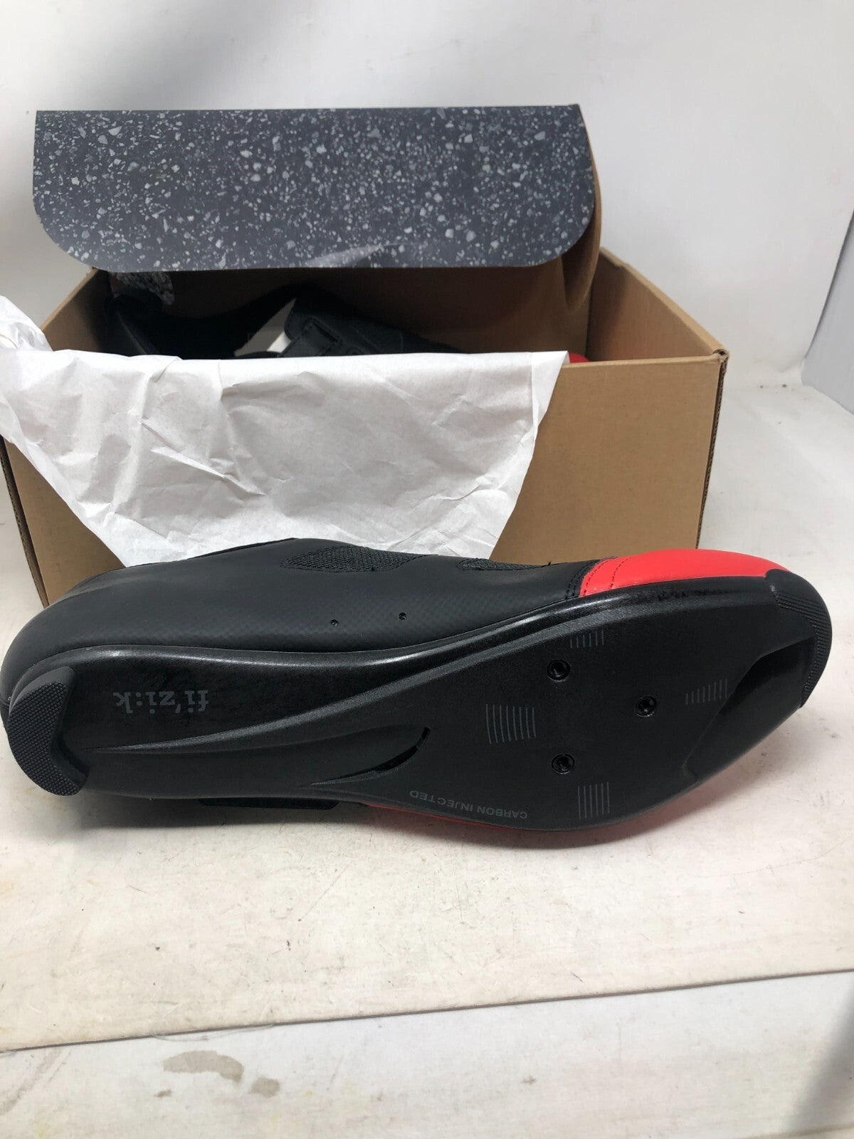 Fizik Transiro R4 Powerstrap Cycling Shoe, Black / Red, 48
