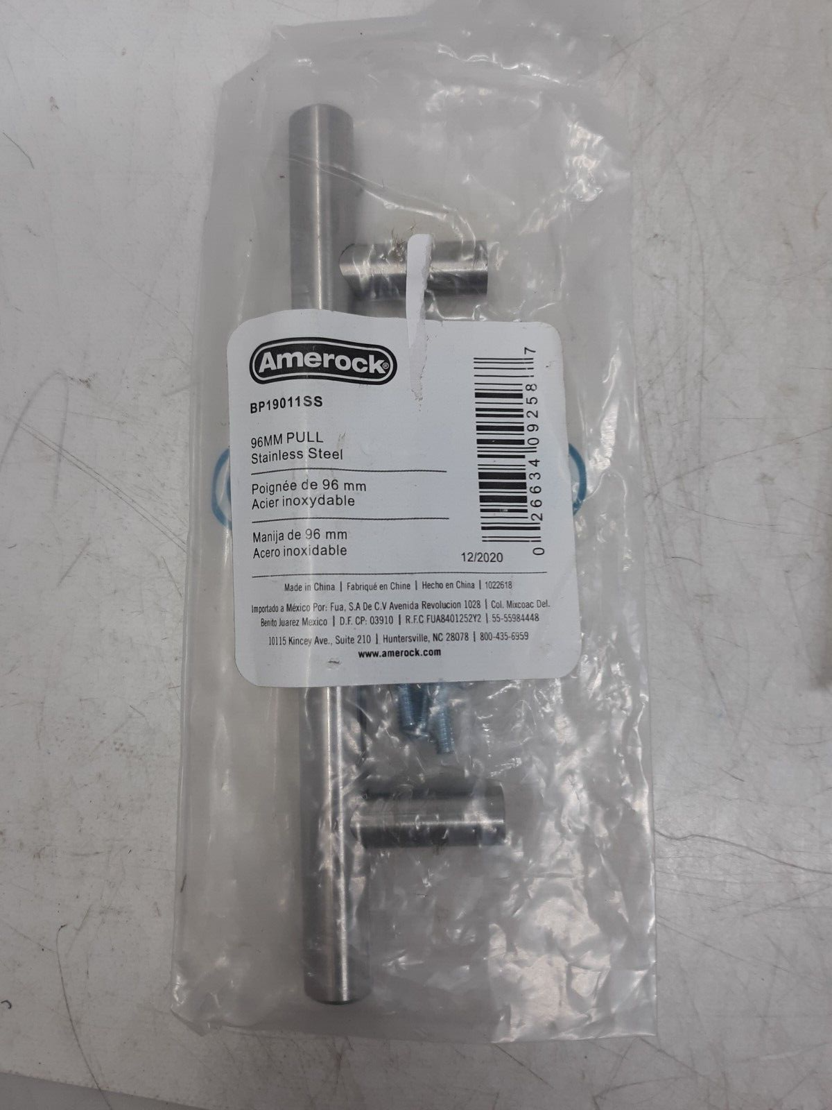 Amerock BP19011SS 96mm Pull Stainless Steel Cabinet Drawer Handle Lot of 6