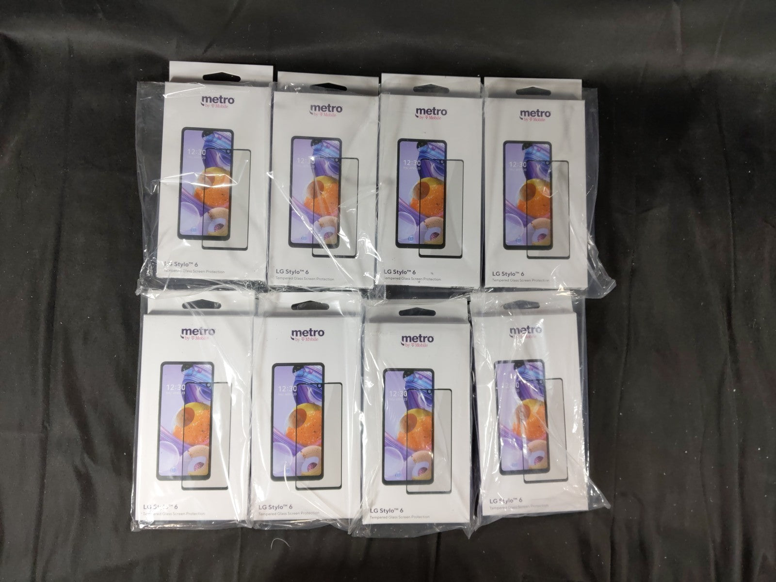 8 Metro Model GLS1022 For LG Stylo 6  HD Clear Tempered Glass Screen Protectors