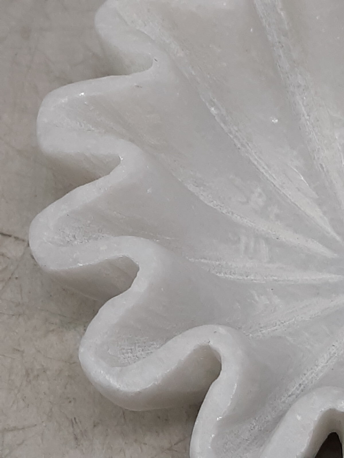 White Marble Flower-Shaped Trinket Dish - Jewelry Holder, Soap Dish, Decorative