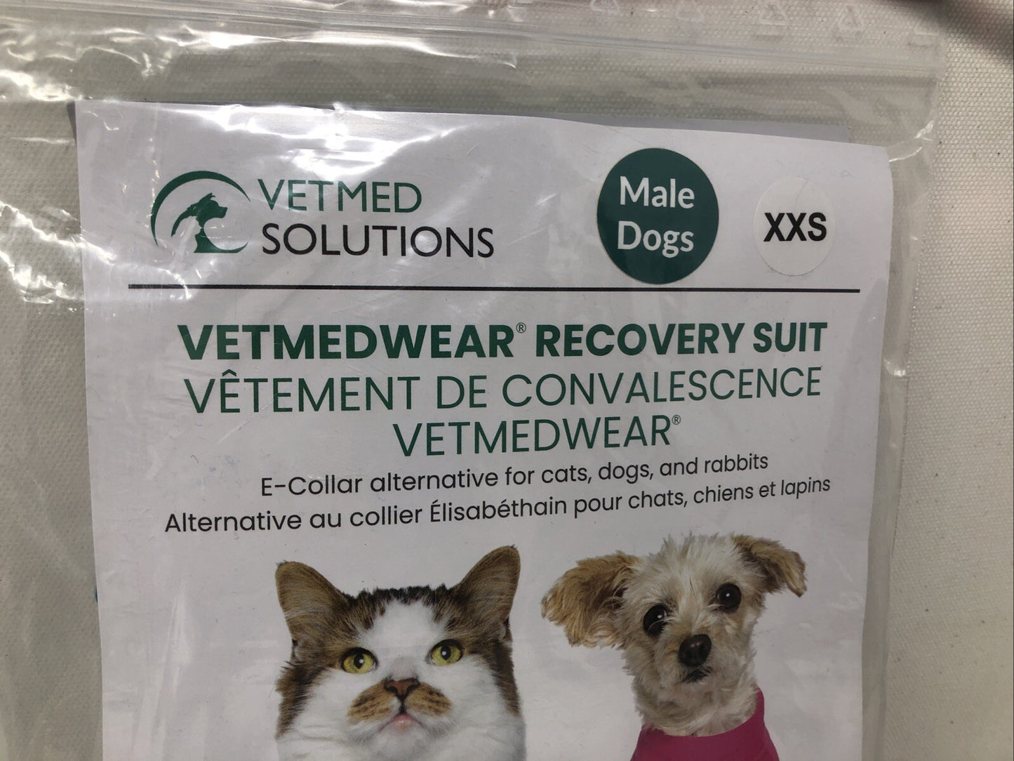 VetMedWear Recovery Suit Male Dogs All Cats XXS Blue Surgical Recovery