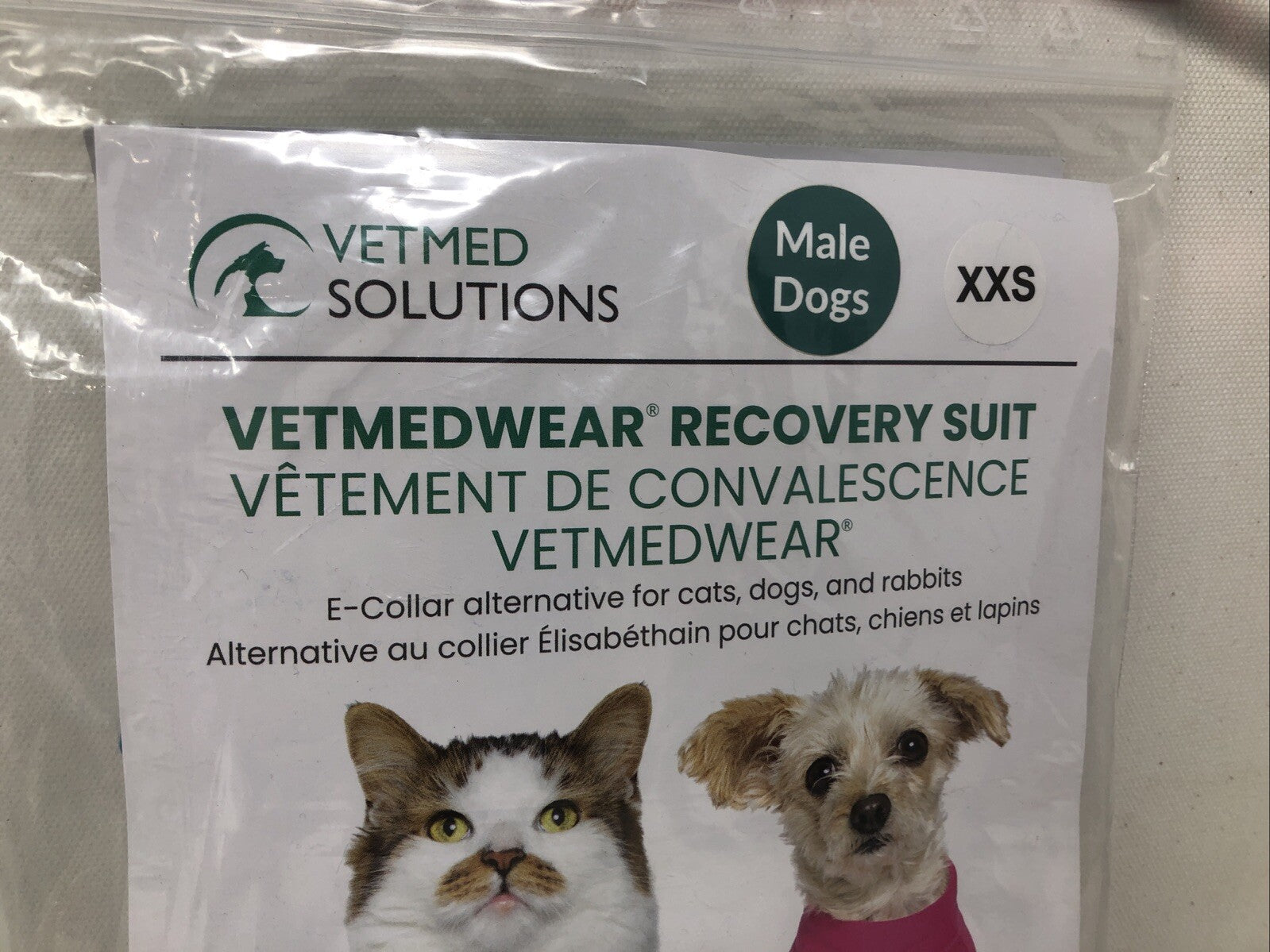 VetMedWear Recovery Suit Male Dogs All Cats XXS Blue Surgical Recovery