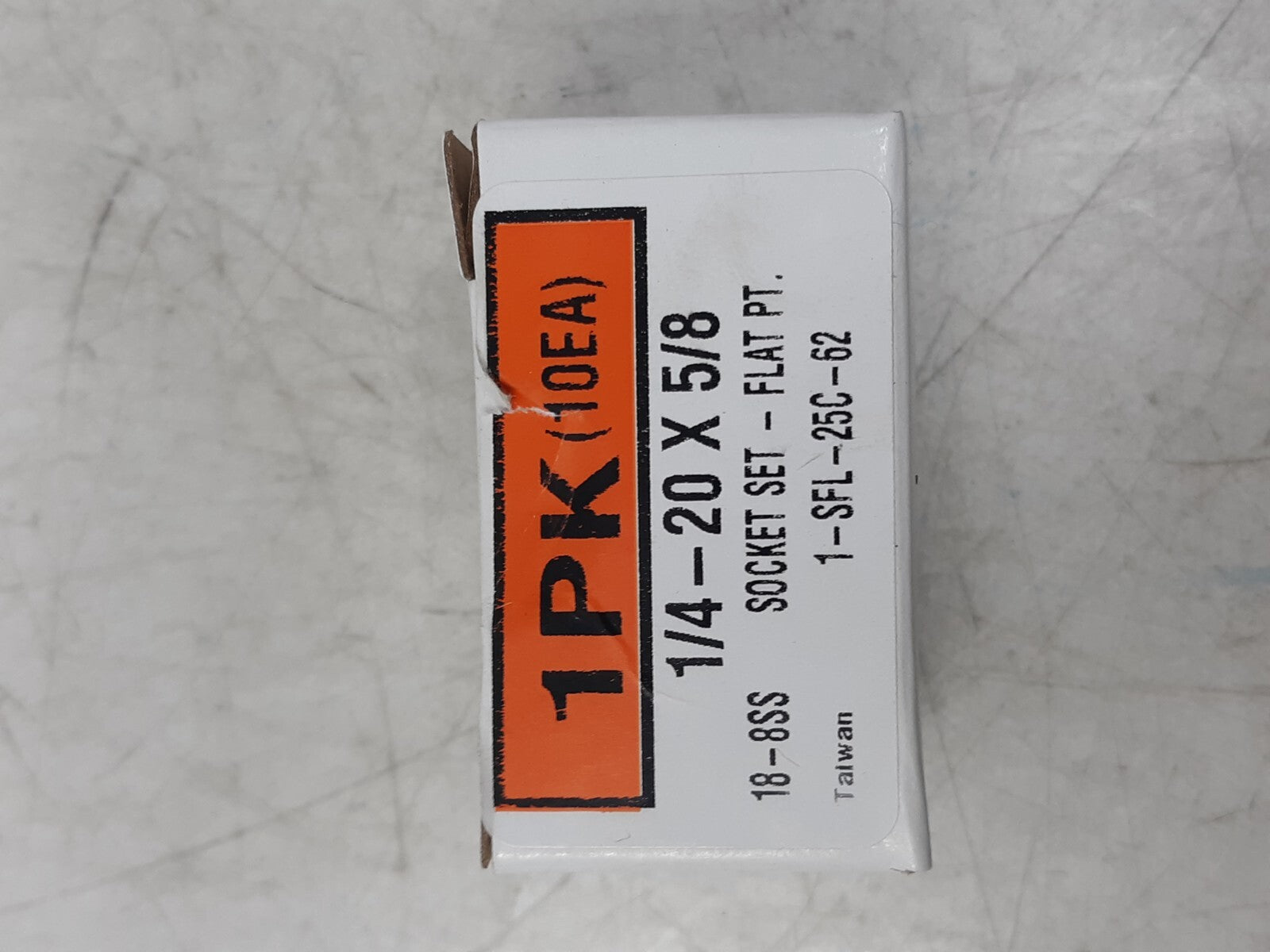 1/4-20 x 5/8 Socket Set Screws Flat Point 18-8 SS 10pc Lot 1-SFL-25C-62