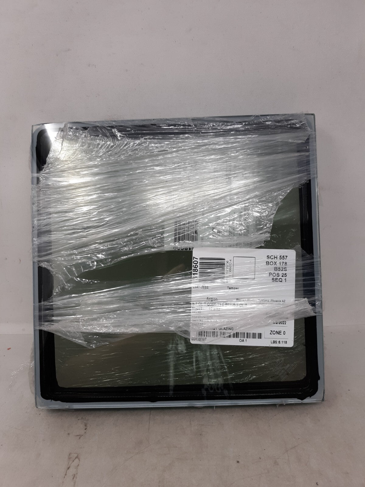 Lot of 2 Western Window Systems Double Paned Glazed Glass Unit 12" x 12" x 1"