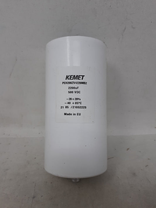 KEMET 2200uF 500 VDC Capacitor Aluminum Electrolytic PEH200ZV4220MB2
