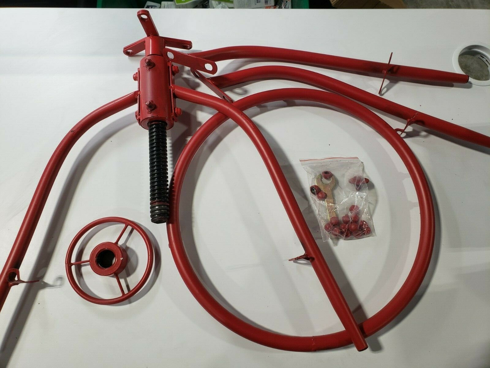 Tractor Seat Bar Stool - Cast Aluminum - RED
